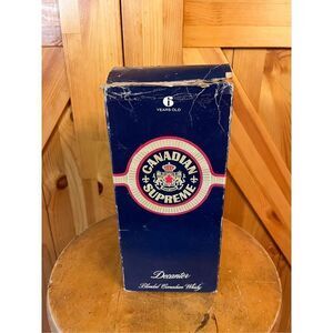 Barton's Canadian Supreme Blended Whiskey Decanter Bottle 10" tall